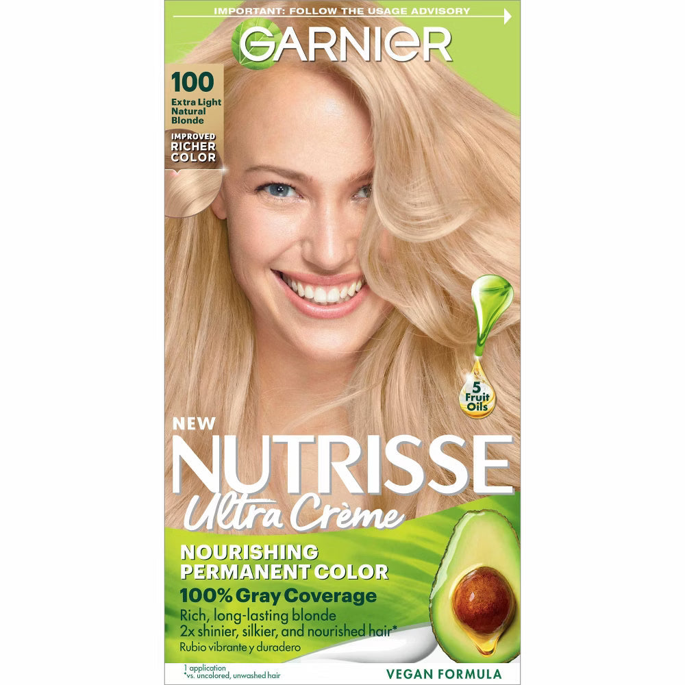 Garnier Nutrisse Ultra Color Crème Colorante Nourrissante 100 Blond Naturel Très Clair