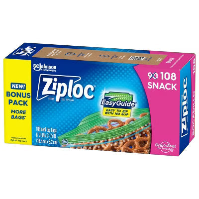 Sacs à collation Ziploc - 12 unités