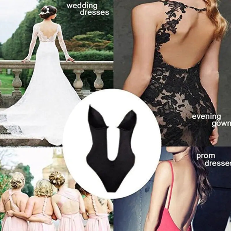 Bodysuit dos nu élégant U à décolleté plongeant pour femmes
