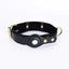 Premium Leather Anti-Lost Dog Collar with AirTag Holder