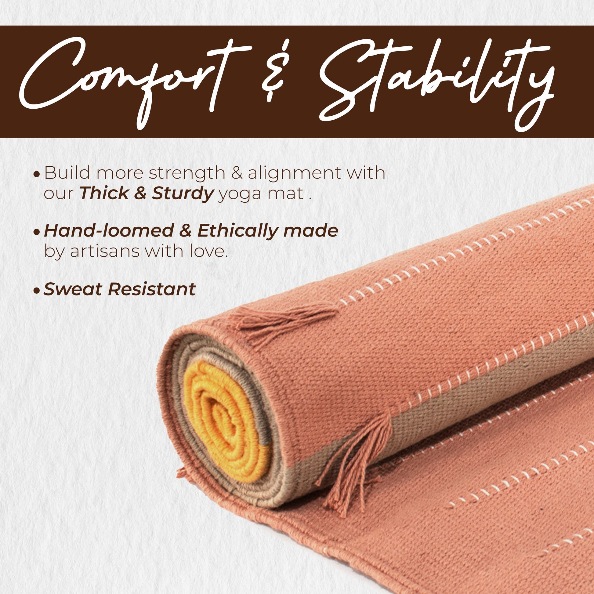 Sustainable Organic Cotton Yoga Mat for Mindful Movement - Korvel