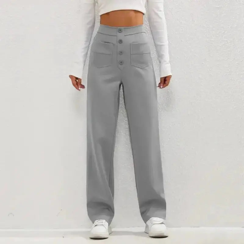 Pantalons décontractés taille haute pour un style sans effort