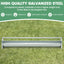 Premium Metal Chicken Feeder with Drainage Holes - Silver