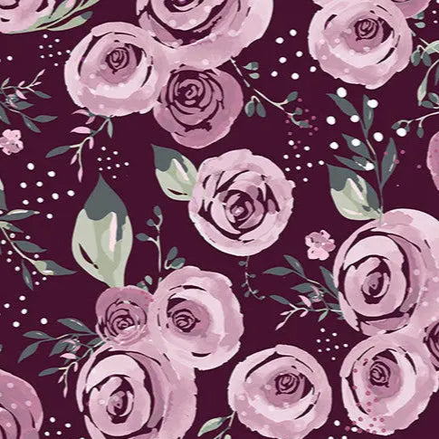 Tissu Cuddle pour Quilting Roses de Jardin - Rose Bois