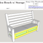 Banc de jardin élégant avec rangement caché