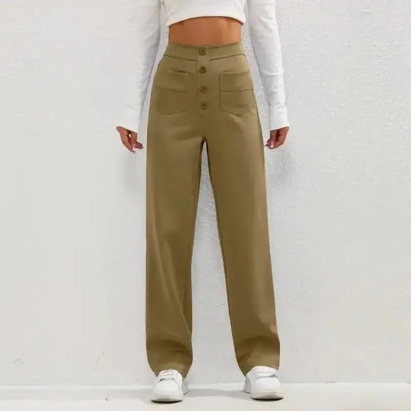 Pantalons décontractés taille haute pour un style sans effort
