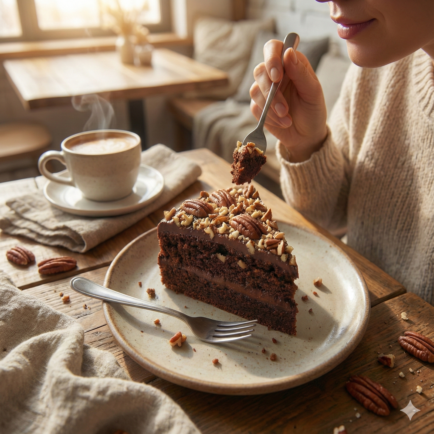 Andy Anand Chocolate Caramel Pecan Cake - Freshly Baked Delight