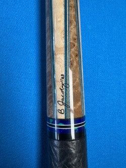 Exclusive Jacoby EH Ultra Pro BE Cue - Maple Burl & Azurite Malachite, 19.1 oz - Korvel