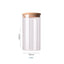 Contenants de stockage alimentaire en verre borosilicate recouverts de bambou