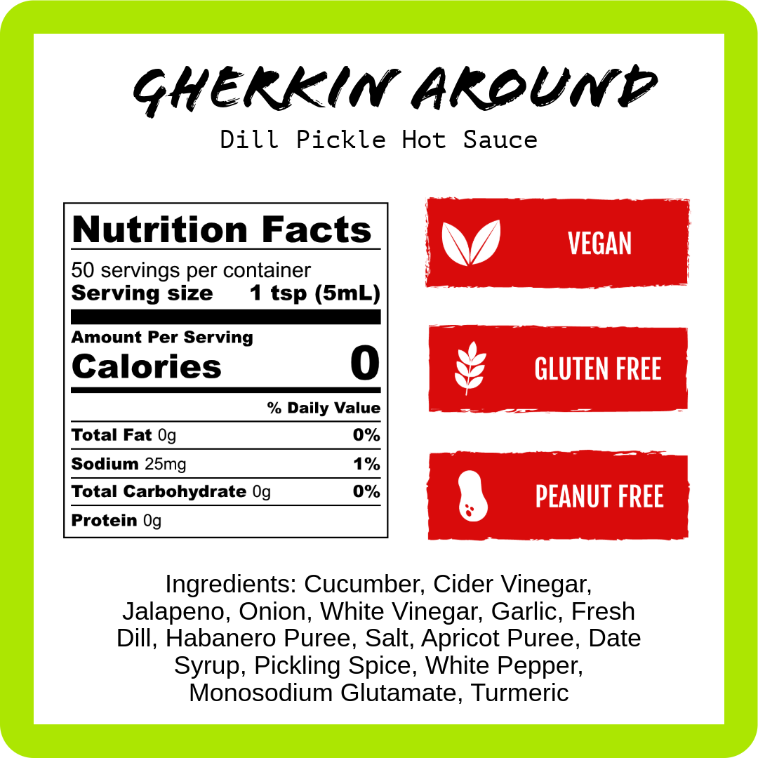 Gherkin Around - Sauce au cornichon à l'aneth (9oz)