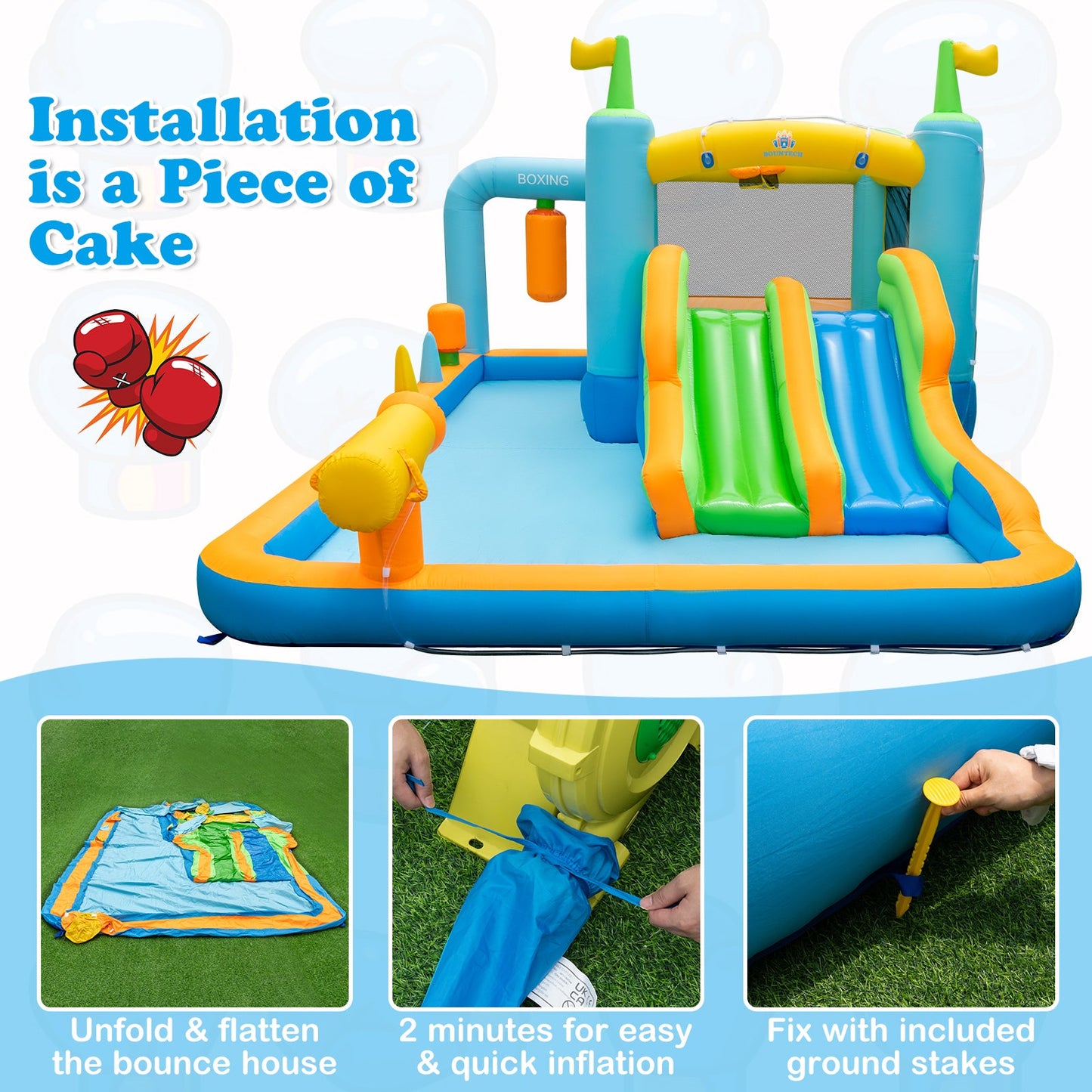 Deslizador de Agua Inflable Gigante para Niños de 3 a 10 Años