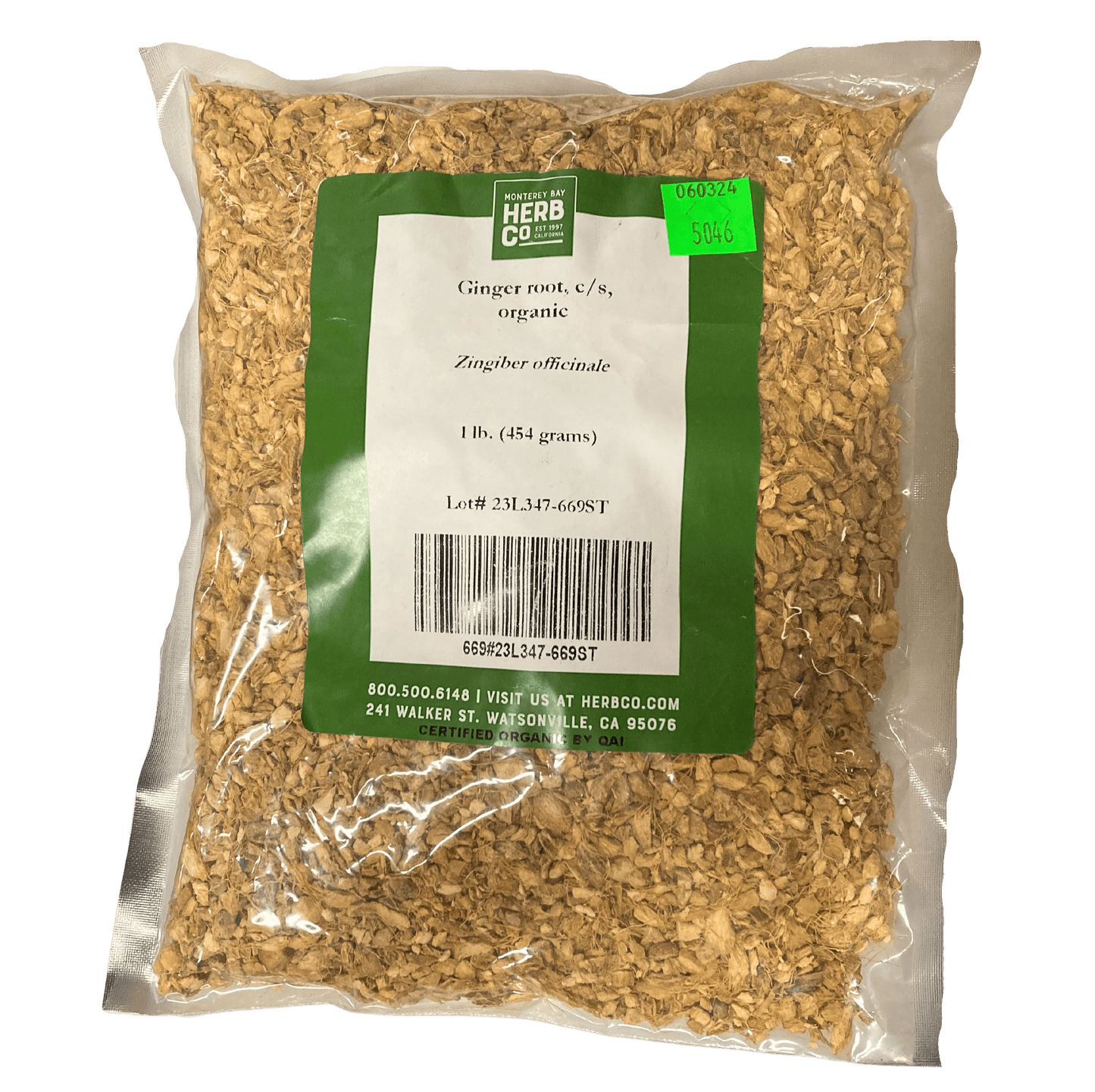 Organic Cut & Sifted Ginger Root