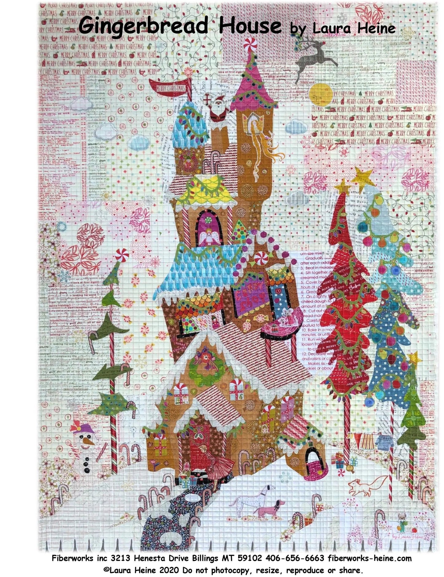 Modèle de collage de maison en pain d'épice par Laura Heine