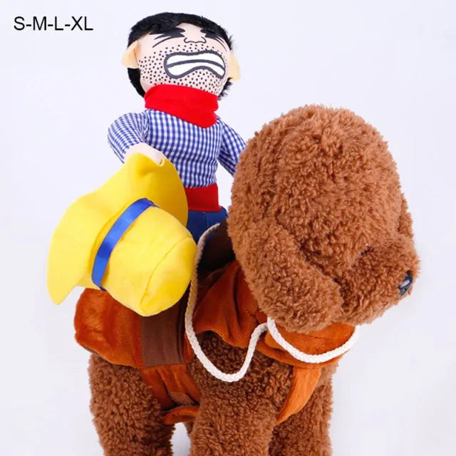 Costume de Chien Cowboy à Cheval
