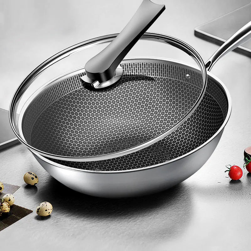 Premium Stainless Steel Wok for Effortless Cooking