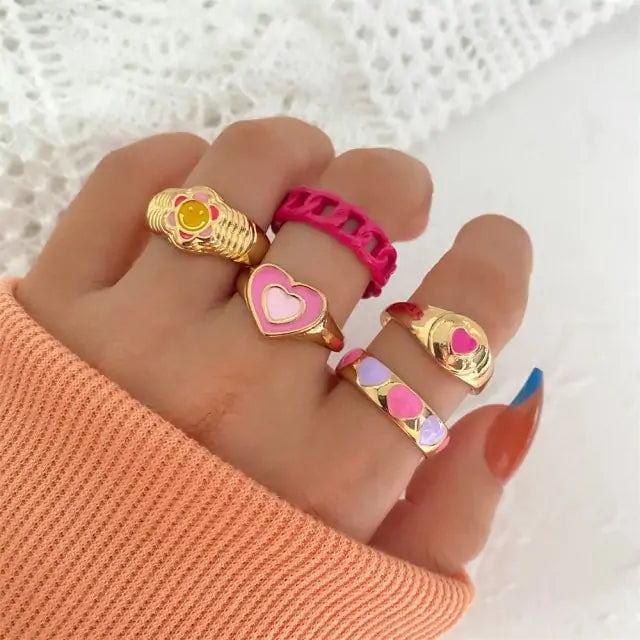 Ensemble de Bagues Vintage Embrace Hands