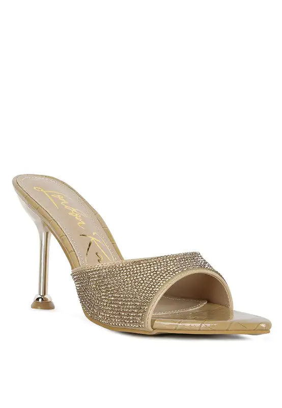Elegant Ballroom Stiletto Heels with Rhinestone Accents