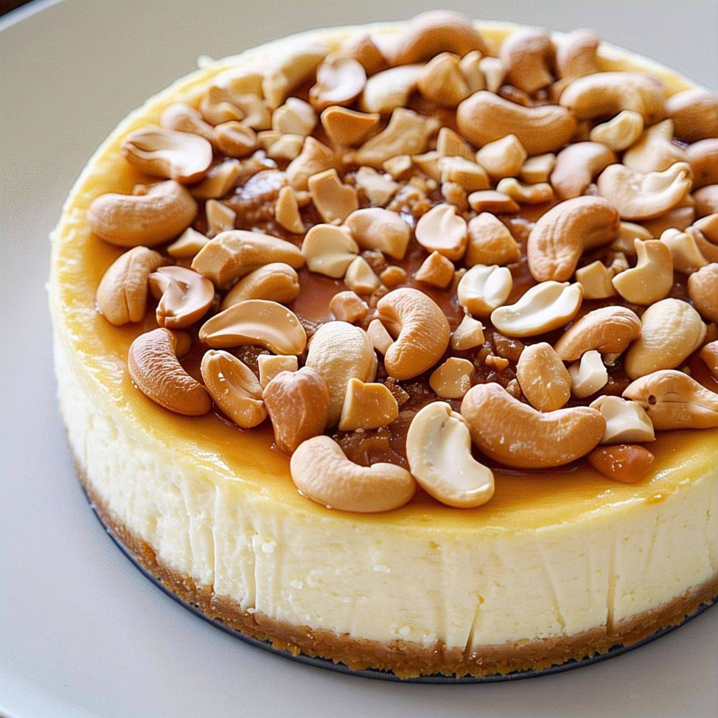 Andy Anand Gluten Free Sugar Free Caramel Cashew Cheesecake 9"
