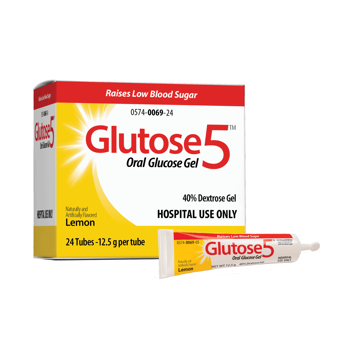 Glutose 5 Oral Glucose Gel - 40% Concentration, 24 Tubes