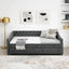 Elegant Full-Size Upholstered Sofa Bed on Wheels