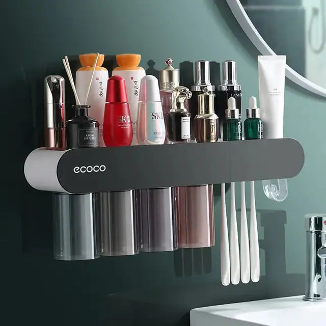Magnetic Toothbrush Holder - Premium Bathroom Organizer