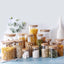Contenants de stockage alimentaire en verre borosilicate recouverts de bambou