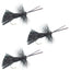 3 Pack Goddard Caddis Black Dry Fly - Hook Size 12