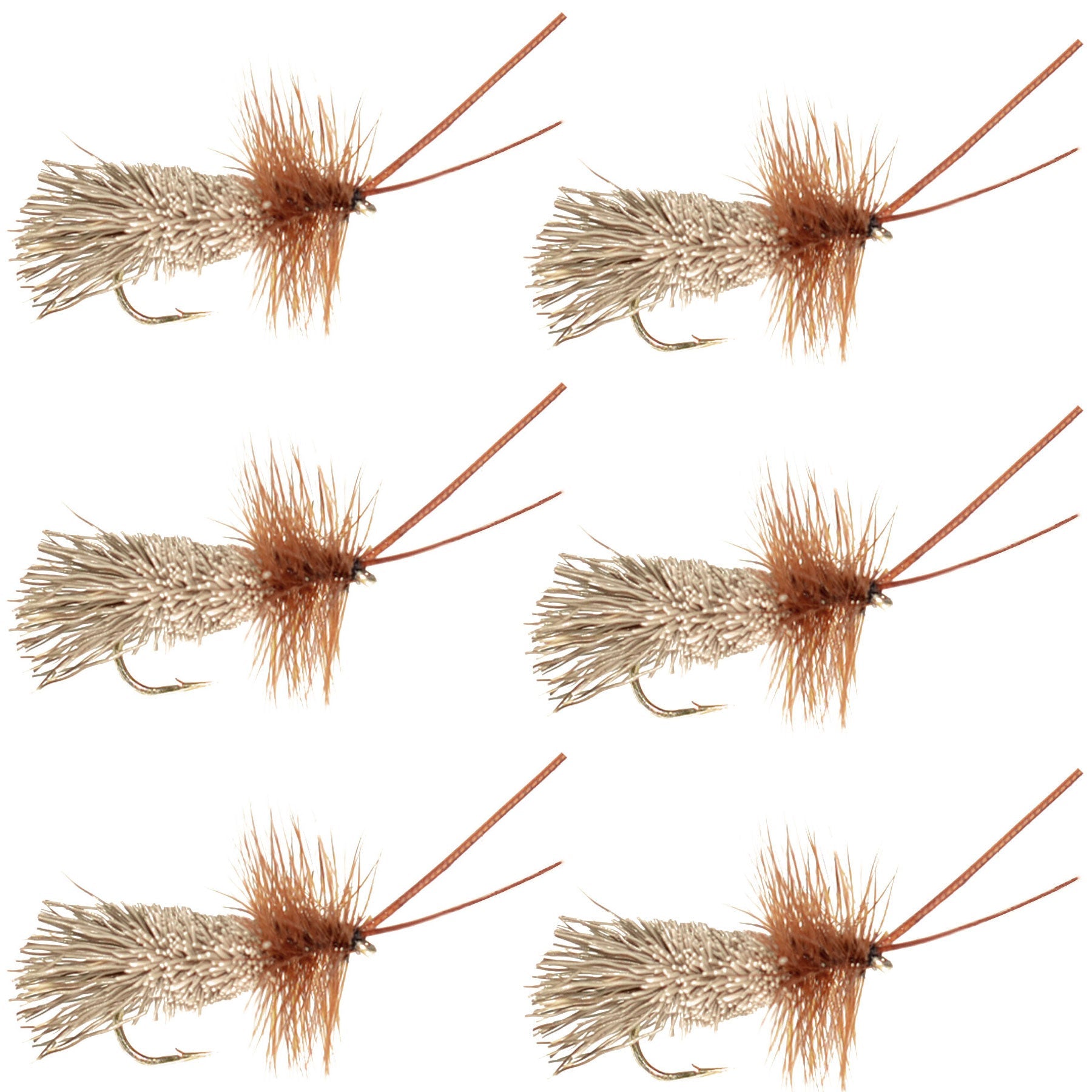 Goddard Caddis Dry Fly - Pack of 6, Size 16 Hooks for Ultimate Fishing Success - Korvel
