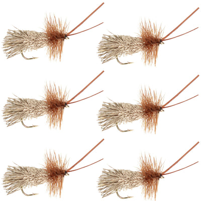 Goddard Caddis Dry Fly - Pack of 6, Size 16 Hooks for Ultimate Fishing Success - Korvel