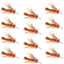 Vibrant Orange Godzilla Hopper - Premium Foam Fly for Trout & Bass - 12 Pack Size 10 - Korvel