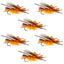 Vibrant Orange Godzilla Hopper - Premium Foam Fly for Trout & Bass - Set of 6 Size 10 - Korvel