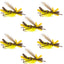 High-Visibility Godzilla Hopper Trout Flies - 6 Pack Size 10 for Summer Fishing - Korvel
