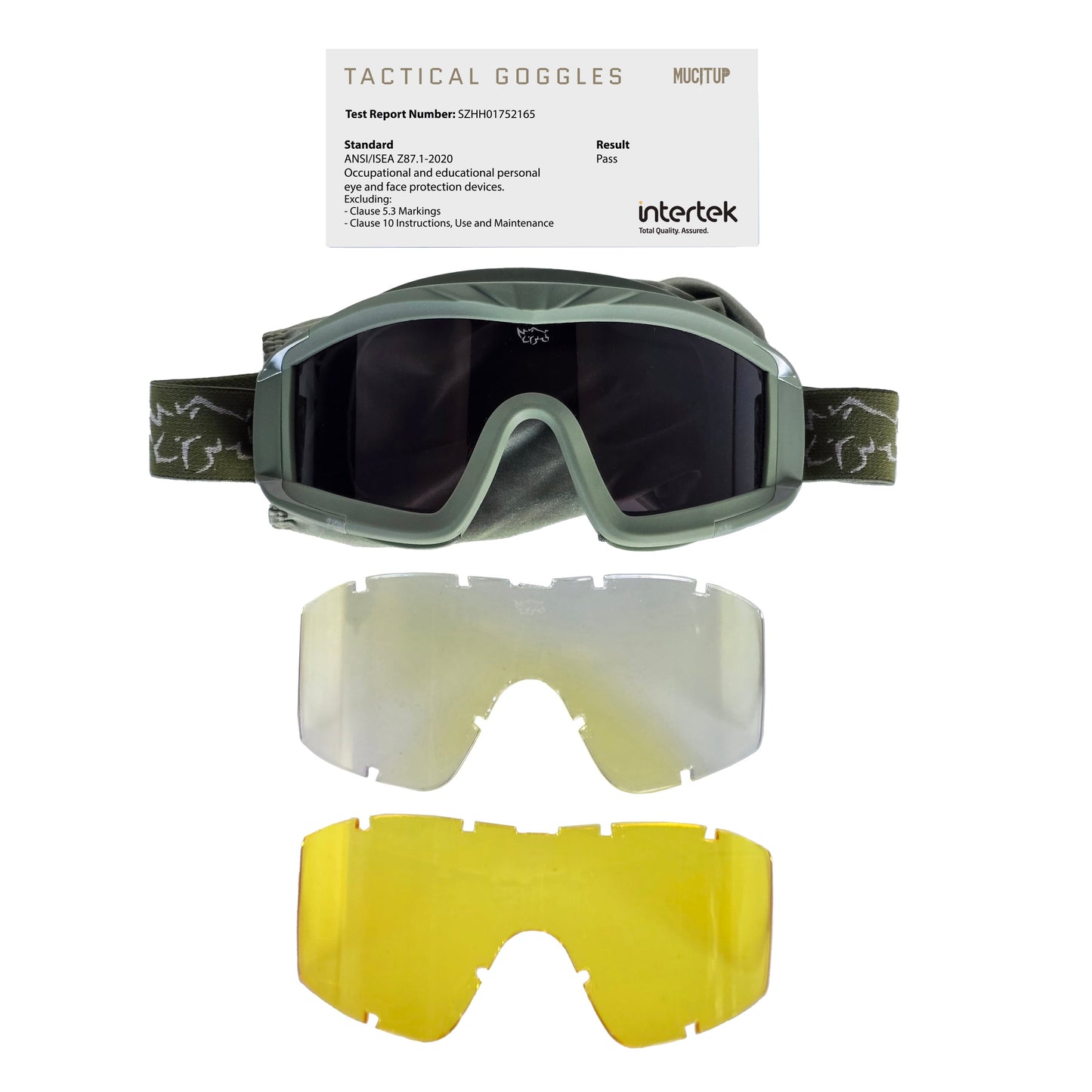 Lunettes tactiques MUCITUP Pro avec kit de 3 lentilles