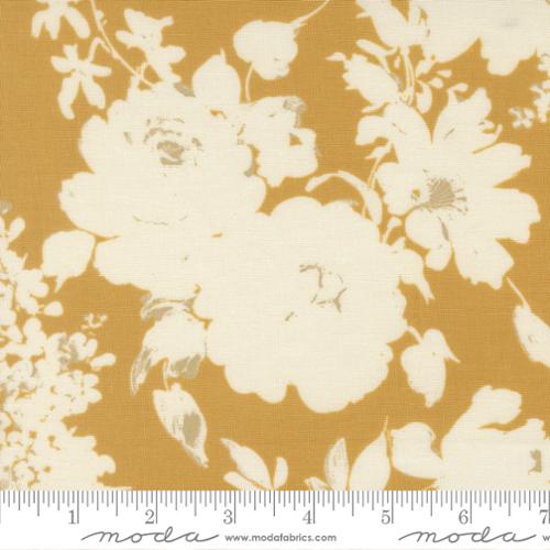 Gold Arabesque Whisper Honey Cotton Fabric - 44"/45" Per Yard