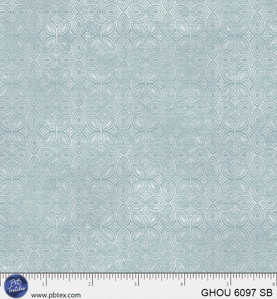 Golden Hour Sky Blue Tiled Geo Cotton Fabric - 44"/45" Per Yard