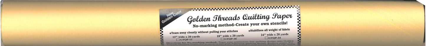 Golden Threads Quilting Paper - 24in x 20yds