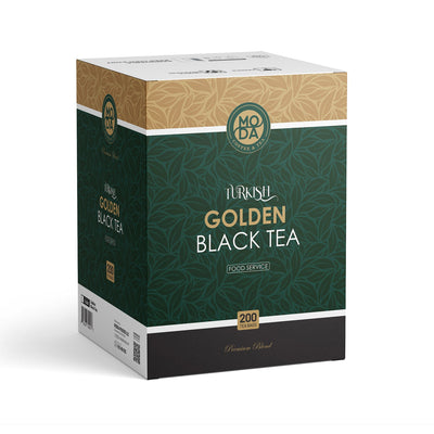 Té negro dorado turco Earl Grey de Moda – Bolsa de papel de bambú de 30 g (1,06 oz), 200 unidades