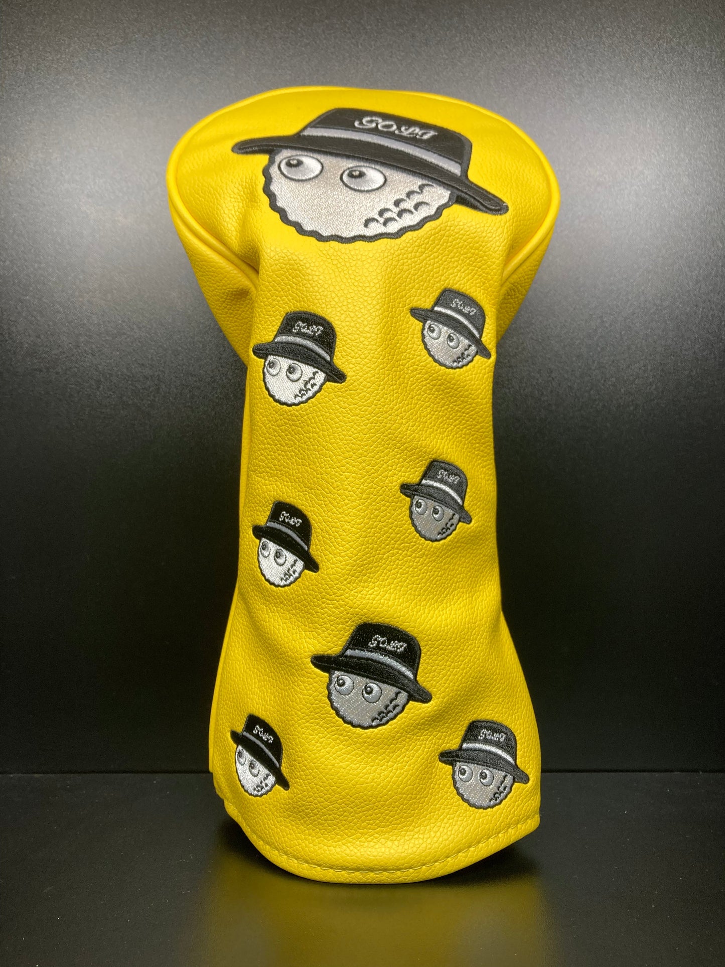 Playful Golf Ball Bucket Hat Headcover for Clubs