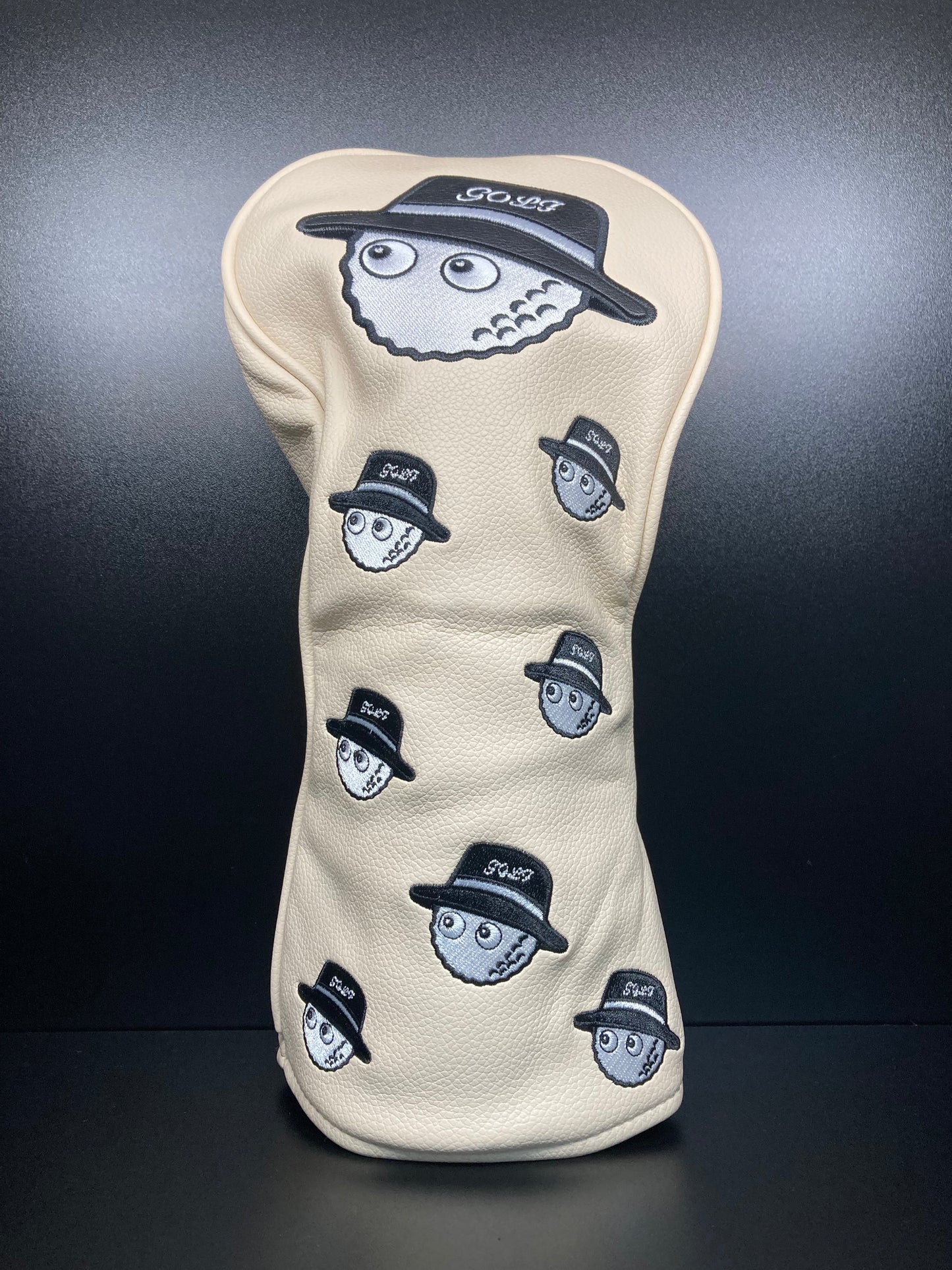 Playful Golf Ball Bucket Hat Headcover for Clubs