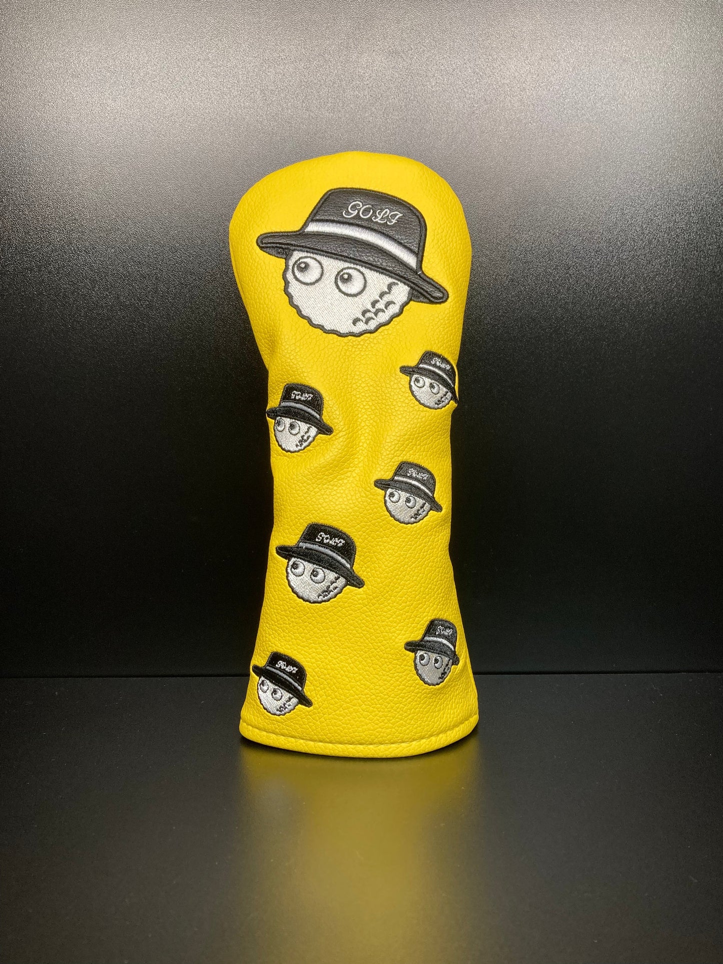 Playful Golf Ball Bucket Hat Headcover for Clubs