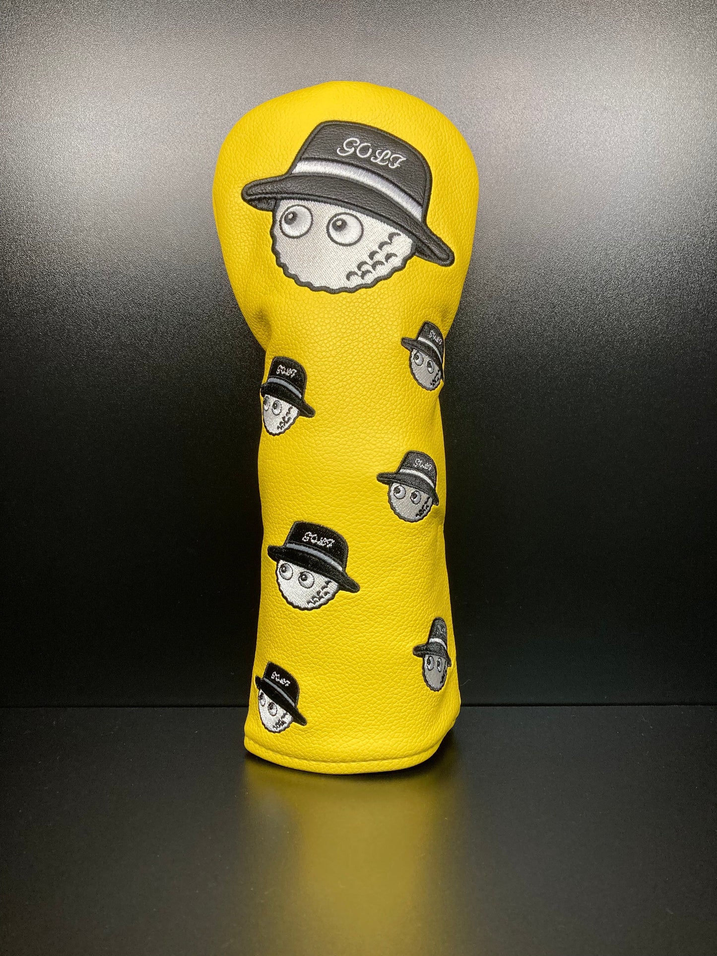 Playful Golf Ball Bucket Hat Headcover for Clubs
