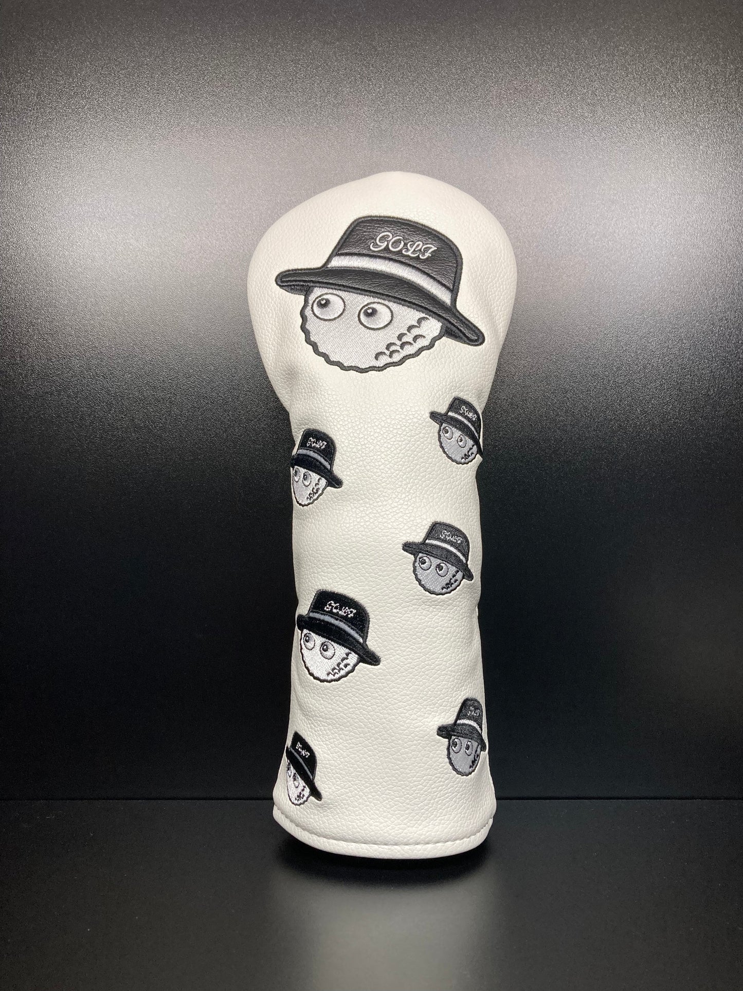 Playful Golf Ball Bucket Hat Headcover for Clubs