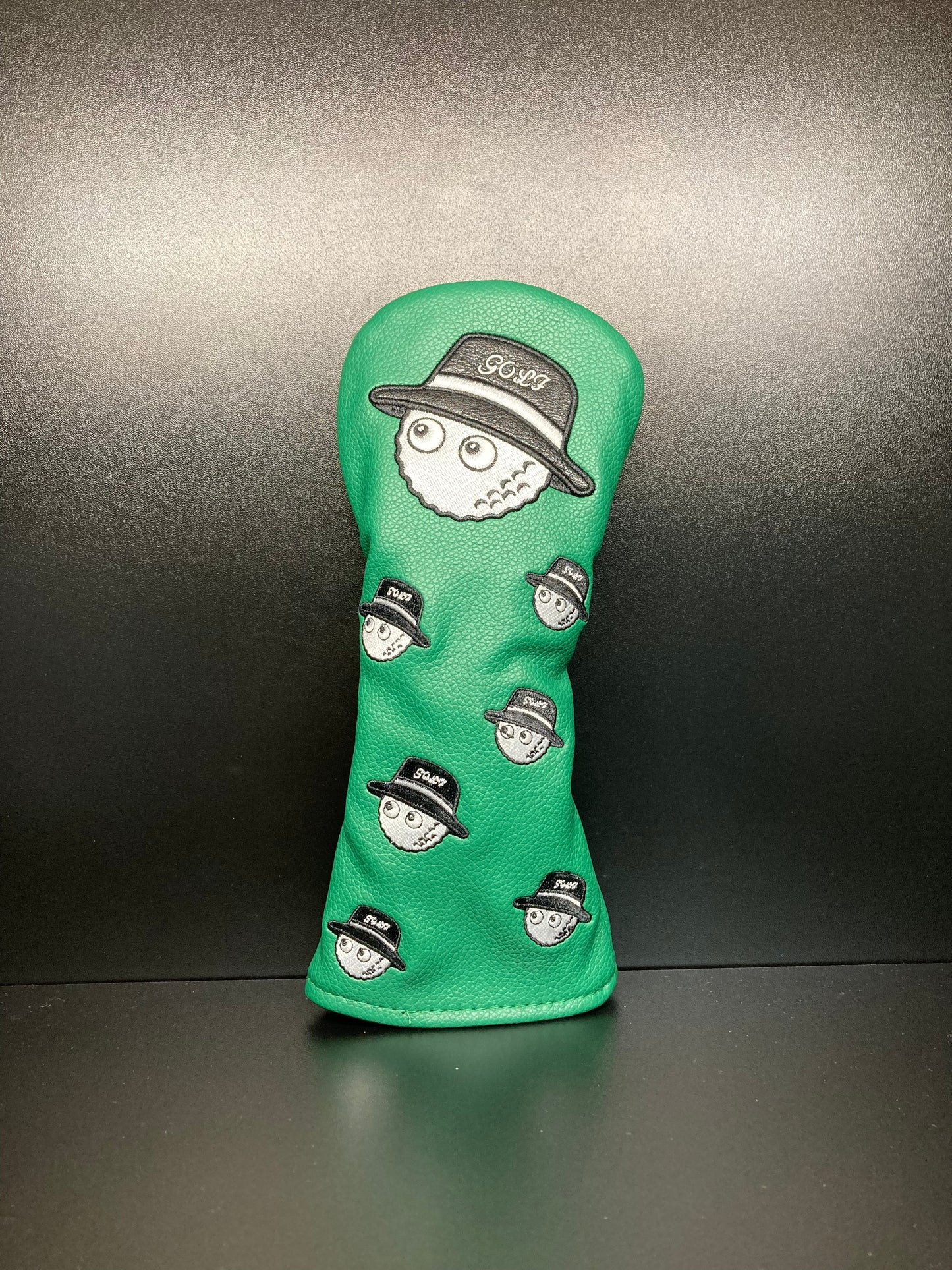 Playful Golf Ball Bucket Hat Headcover for Clubs