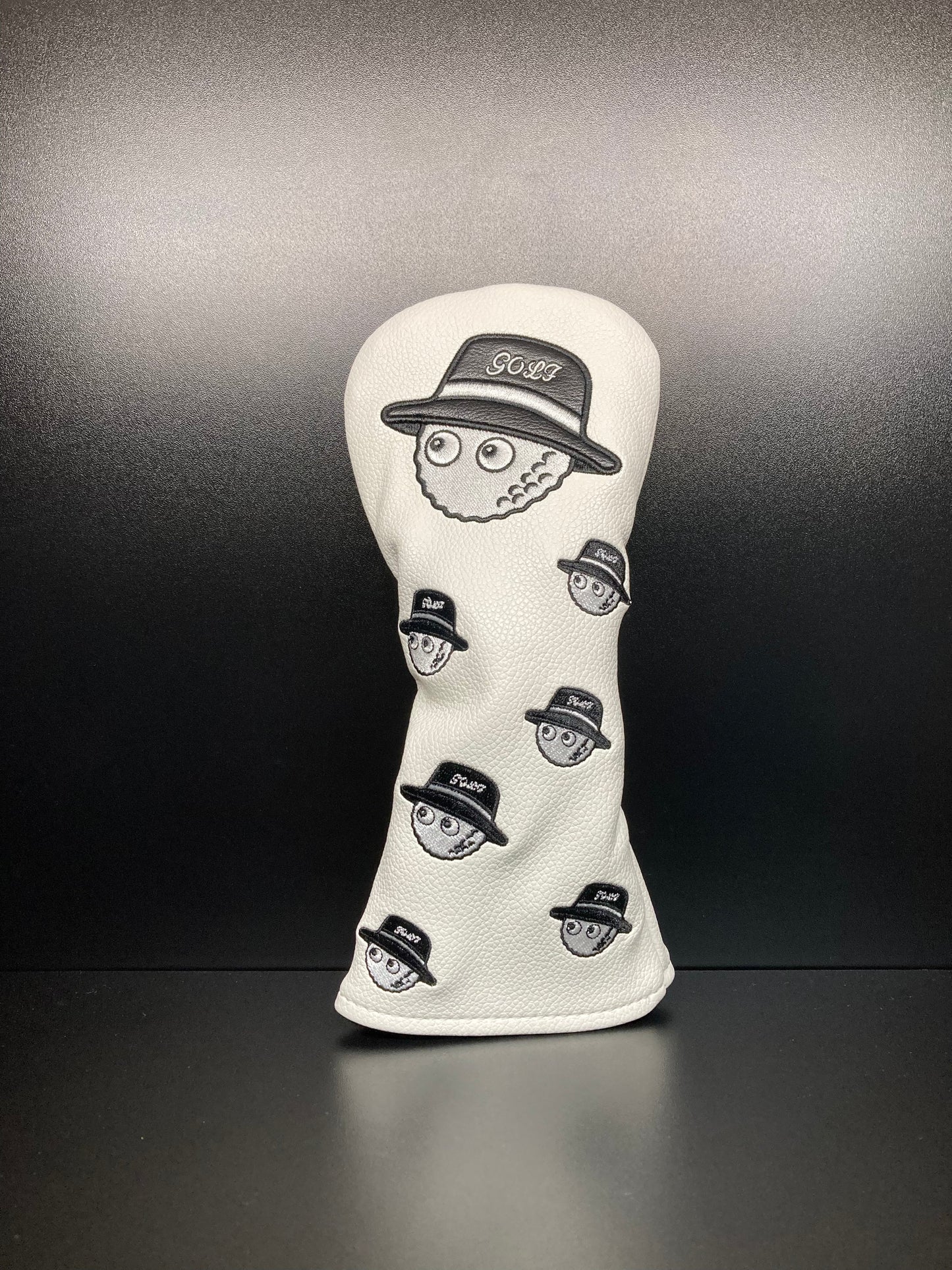 Playful Golf Ball Bucket Hat Headcover for Clubs