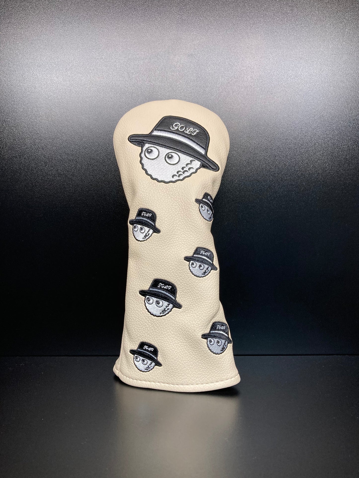 Playful Golf Ball Bucket Hat Headcover for Clubs