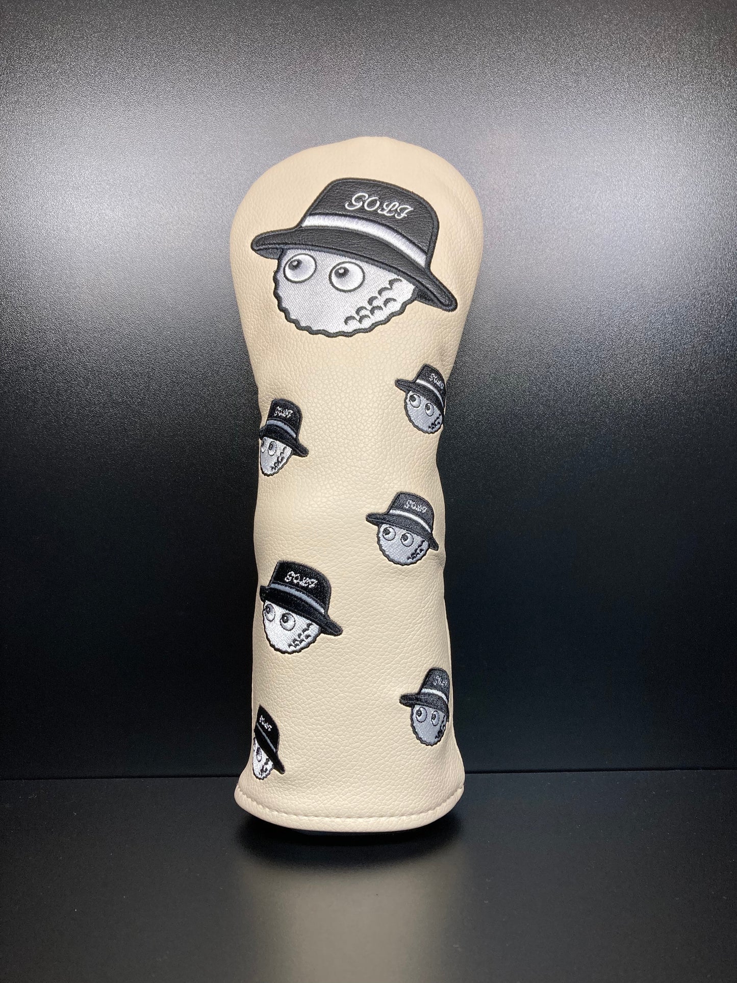 Playful Golf Ball Bucket Hat Headcover for Clubs