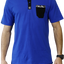 Polo à poche Rockwell en tri-blend - Bleu