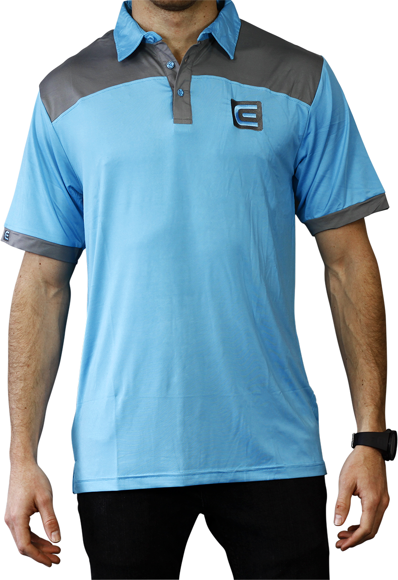 Polo de Poliéster Mezclado Rockwell - Tiburón/Gris