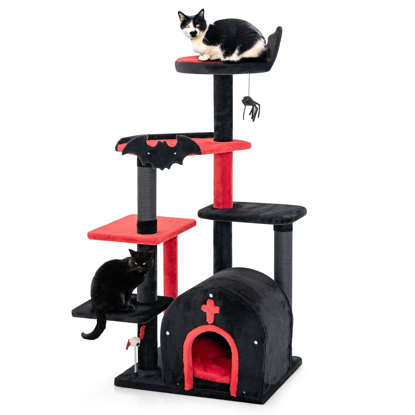 Arbre à chat gothique - Tour pour chat de 53 pouces avec lit et condo