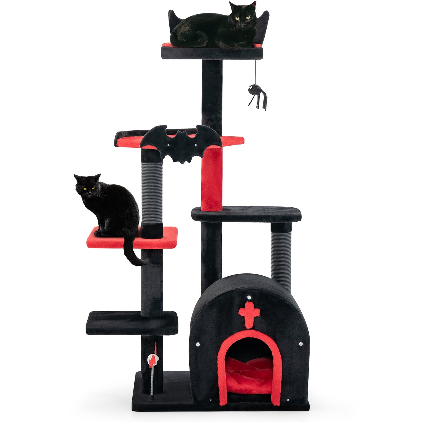 Arbre à chat gothique - Tour pour chat de 53 pouces avec lit et condo